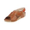 Keilsandalette PIKOLINOS "PIKOLINOS Sandalen Leder", Damen, Gr. 39, braun (brandy), Leder, casual, Schuhe
