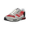 Sneaker NAPAPIJRI "Napapijri Sneaker Leder/Textil", Gr. 44, rot (grau, rot), Leder, Textil, casual, Schuhe
