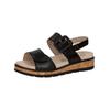 Keilsandalette CAPRICE "Caprice Sandalen Nappaleder", Damen, Gr. 39, schwarz, Nappaleder, casual, Schuhe