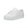 Plateausneaker SUPERGA "Superga Sneaker Baumwolle", Gr. 40, weiß (weiß, weiß), Textil, casual, Schuhe