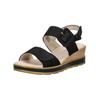 Keilsandalette CAPRICE "Caprice Sandalen Nubukleder", Damen, Gr. 39, schwarz, Nubukleder, casual, Schuhe