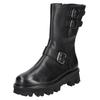 Bikerboots PAUL GREEN "Paul Green Stiefelette Glattleder", Damen, Gr. 40, schwarz, Glattleder, casual, Schuhe