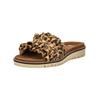 Pantolette ARA "Ara Pantoletten Lederimitat", Damen, Gr. 40, braun (beige, braun), Lederimitat, casual, Schuhe
