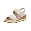 Keilsandalette CAPRICE "Caprice Sandalen Nubukleder", Damen, Gr. 40, weiß, Nubukleder, casual, Schuhe