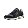 Schnürschuh PANTOFOLA D´ORO "Pantofola d'Oro Halbschuhe Leder/Textil", Gr. 42, blau (blau, weiß), Leder, Textil, casual, Schuhe