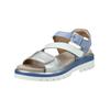 Riemchensandale ARA "Ara Sandalen Leder", Damen, Gr. 38, blau, Leder, casual, Schuhe