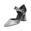 Pumps PAUL GREEN "Paul Green Pumps Leder", Damen, Gr. 38, silber (metallic silber), Leder, casual, Schuhe