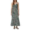 Maxikleid S.OLIVER, Damen, Gr. 42, N-Gr, schwarz turquise, Web, Obermaterial: 100% Baumwolle, bedruckt, casual, regular fit knöchelfrei, V-Ausschnitt, ohne Ärmel, Kleider, mit All-Over Print