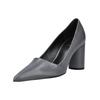 Pumps HÖGL "Högl Pumps Leder", Damen, Gr. 37,5, grau (iron), Leder, casual, Schuhe