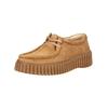 Schnürschuh CLARKS "Clarks Halbschuhe Nubukleder", Damen, Gr. 39, braun (tan), Nubukleder, casual, Schuhe