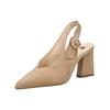 Slingpumps HÖGL "Högl Pumps Veloursleder", Damen, Gr. 41, grau (taupe), Veloursleder, elegant, Schuhe