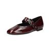 Riemchenballerina GABOR "Gabor Ballerinas Leder", Damen, Gr. 38,5, rot (bordeaux), Leder, casual, Schuhe