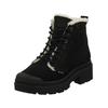 Schnürstiefelette PALLADIUM "Palladium Stiefelette Leder", Gr. 37, schwarz, Leder, casual, Schuhe