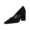 Pumps HÖGL "Högl Pumps Veloursleder", Damen, Gr. 39, schwarz, Veloursleder, casual, Schuhe