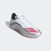 Fußballschuh ADIDAS PERFORMANCE "F50 MESSI LEAGUE KIDS TF", Gr. 35, cloud weiß, lucid rot, silber metallic, Synthetik, sportlich, Schuhe, geeignet für harte Untergründe Asche und Kunstrasen