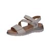 Riemchensandale CAPRICE "Caprice Sandalen Leder", Damen, Gr. 37, weiß (weiß, silber), Leder, casual, Schuhe