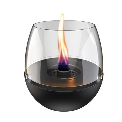 Tischfeuer TENDERFLAME "Tisch & Terrassenfeuer »Tulpe 18«, Rauch- und rußfrei", schwarz, B:19,5cm H:21cm L:21cm, Edelstahl, Dekokamine Image