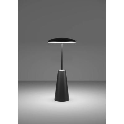 EGLO Tischleuchte "PICCOLA", schwarz-weiß (schwarz weiß), Ø 13,00cm H: 28,00cm, Lampen, dimmbare Nachttischlampe, Metall in Schwarz, Lampe für Balkon, IP54 Image