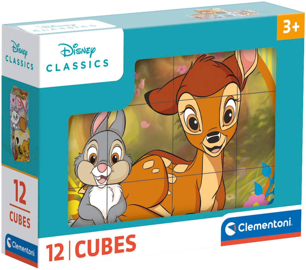 Würfelpuzzle CLEMENTONI "Disney Classics", bunt, Puzzles, KinderB:16cm H:12cm, Made in Europe, B:16cm H:12cm Image