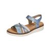 Riemchensandale REMONTE "Remonte Sandalen Lederimitat", Damen, Gr. 39, blau (heaven), Lederimitat, casual, Schuhe
