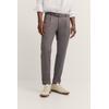 Bundfaltenhose BUGATTI "Tapered Fit", Herren, Gr. 33, Länge 32, 80, braun, 62% Polyester, 15% Lyocell, 13% Baumwolle, 7% Polyamid, 3% Elasthan, unifarben, casual, gerade, unten schmal, Hosen, mit Flexcity Jersey Stretch