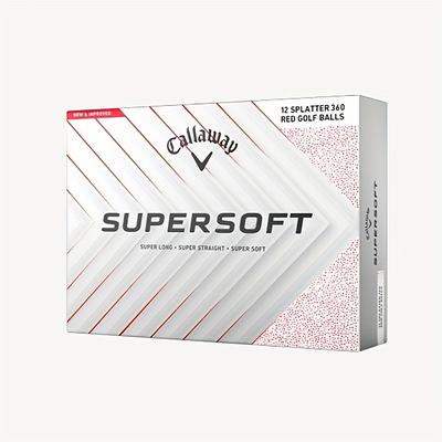 TEMU 12pcs Callaway Splatter 360 Red Golf Balls - , Long-burning, High-performance Golfing Essentials With , Adult Golfers | Splatter Design | Rubber Golf Balls
