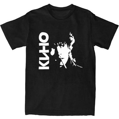 TEMU Vintage Photograp Tsoi T Shirt Men Rock Musician Streetwear Cotton T Shirts Summer O Neck Harajuku Tees Image