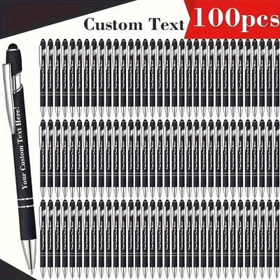 TEMU 100 Customizable Multicolor Metal Ballpoint Pens - Retractable, Lightweight And Durable With Medium Tip - Suitable For Business, Office Supplies, School Gifts, Graduation Keepsakes, Etc Image