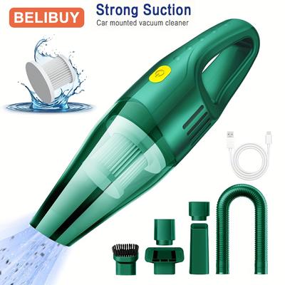 TEMU Belibuy Handheld Vacuum Cleaner, Cordless Vacuum Cleaner 120w, Car Vacuum Cleaner With Crevice Nozzle, Multifunctional Handheld Vacuum Cleaner For Car, Home Image