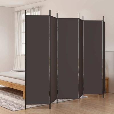 TEMU High Stability 6pcs Room Divider Brown 300x200 Cm Fabric Image