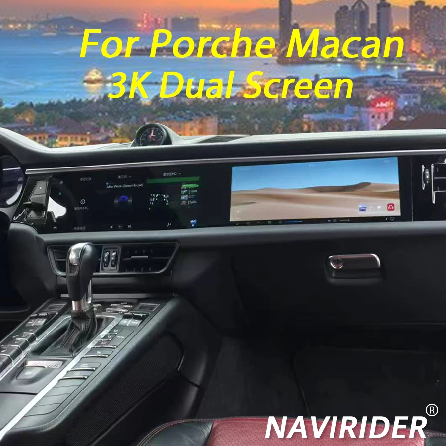 Android Für Porsche Macan 2010-2017 Auto Radio Co-pilot Dual Screen Intelligente System Kopf Einheit Multimedia Player Carplay GPS BT Image