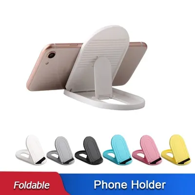 Desktop-Telefonhalter, 6 Farben, tragbar, universell, faltbar, Kunststoff-Telefonhalter, Tablet-Ständer für iPhone, Huawei, Smartphone-Halterung