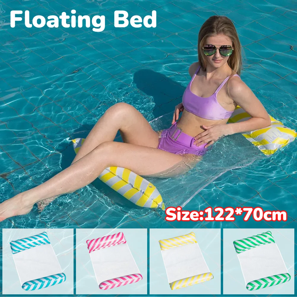 Wasser Hängematte Liege Aufblasbare Schwimmende Schwimmen Matratze Meer Schwimmen Ring Pool Party Liege Stuhl Für Schwimmen Image