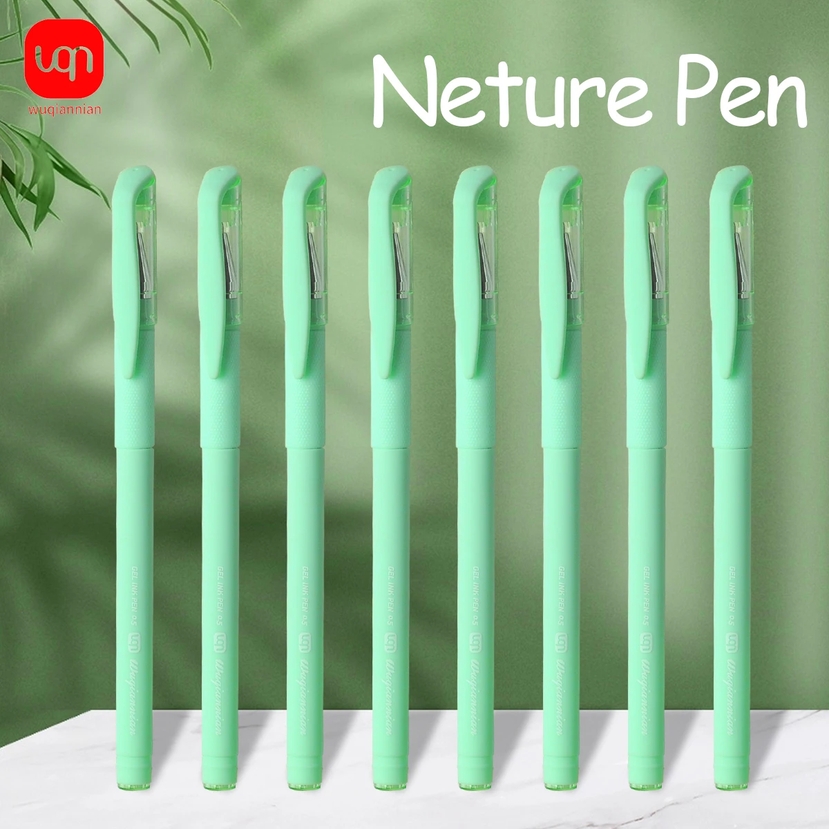 WQN-3/8PCS Mattgrüner Neutralstift 0,5/1,0 mm Spitze Grüne Tinte Ersatzkern Schul- und Bürobedarf Image