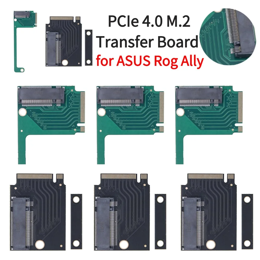 PCIe 4.0 M.2 Transfercard 90 Grad M.2 Modifikationsplatine SSD-Speicherkarten-Adapter-Konverter für ASUS Rog Ally Handheld Image