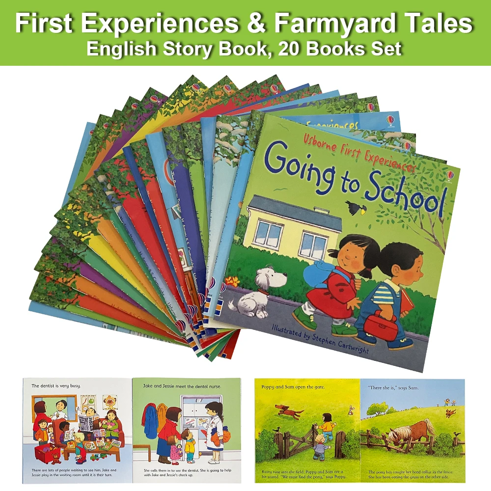 Erste Erfahrungen, Farmyard Tales, englisches Bild, klassisches Bilderbuch, Lernen Sie Lesen, Lehrmittel, Schlafenszeit, Lesen, 20 Bücher Image
