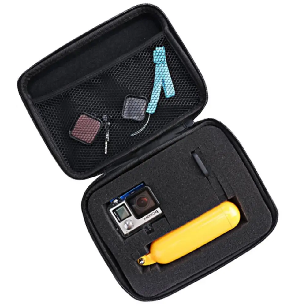 Tasche Fall DIY Reise Lagerung Box Sammlung Schaum Tragbare Stoßfest für GoPro Xiaomi SJCAM DJI OSMO EKEN SJCAM Action Kamera Image