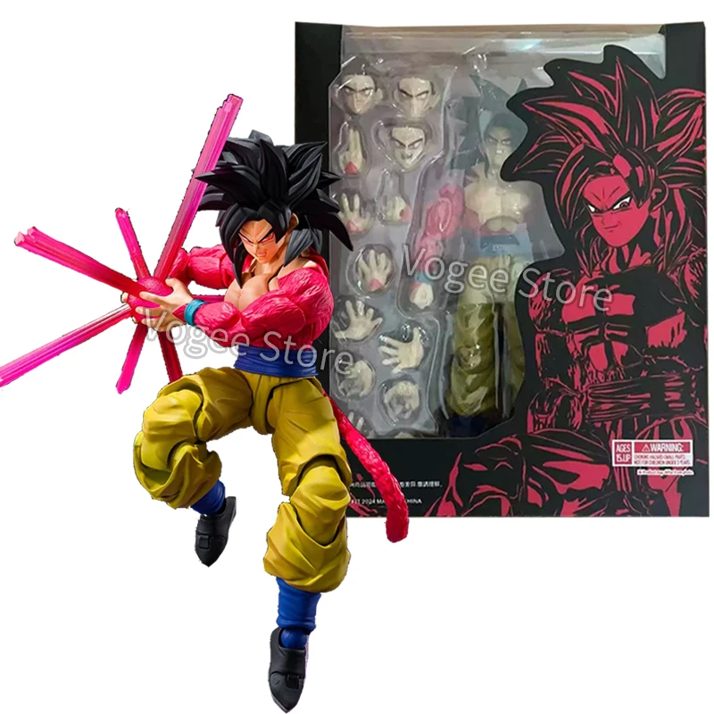Demoniacal Fit Dragon Ball Son Goku Actionfiguren Shf Ssj4 Super Saiyajin 4 Untamed Power Figure Sammlermodell Individuelles Spielzeug Image
