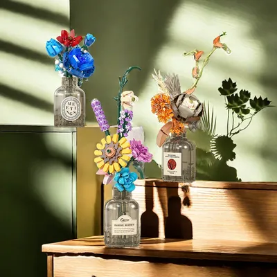 Erwachsene Bouquet Blume Partikel Bausteine Sets Lernspielzeug für Kinder 6 bis 12 Jahre alt Image