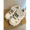 Spanish Tide Millennial Babes Small Leather Metal Punk Little Muffin Platform Herren- und Damenschuhe in den gleichen weißen Schuhen
