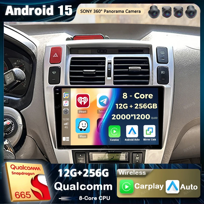 Android 15 Carplay Auto Auto Radio Für Hyundai Tucson 2004 2005 2006 2007 2008 2009 Multimedia Video Player GPS Navigation stereo Image