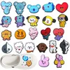 1-23 Stücke Nette MINISO cartoon DIY schuh charms PVC Schuh Charms Fit Armbänder Loch Slipper Dekoration Schuh Zubehör für Geschenk