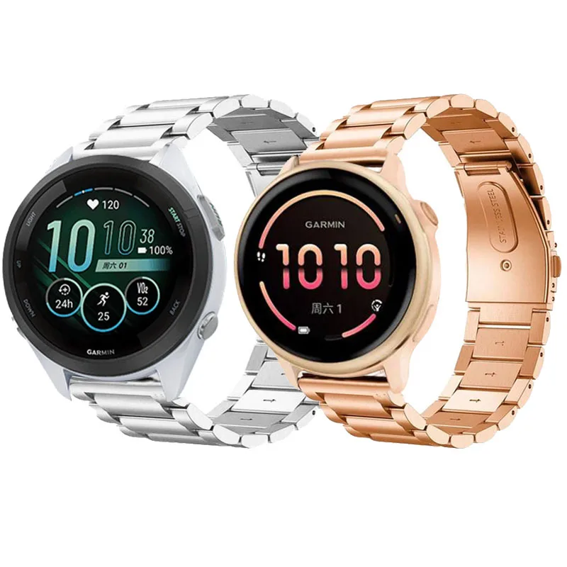 20 mm 22 mm Metallarmband für Garmin Venu 3/sq2 Plus/GarminActive 6 5 Band Forerunner 265 255 245 165 Music Vivoactive 3 4 Armband Image