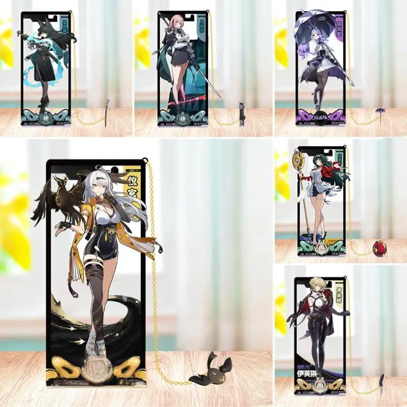 Game Zenless Zone Zero Metal Bookmark 8.5x3.5cm ZZZ Astra Yao Anby Trigger Evelyn Bookmark for Book Cosplay Badge Props Fashion