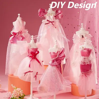 Rosa Schönheit Mode Kleid Kinder moderne Kleidung Design Set für Mädchen im Alter von 5–12 Jahren Image