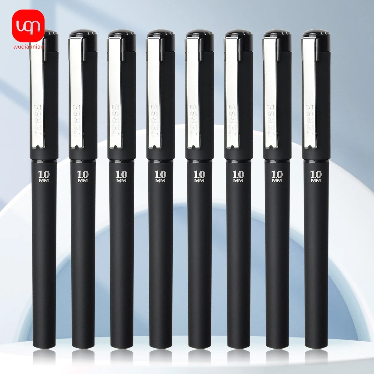 WQN-2 Stück mehrfarbiger Gelstift + 6 Stück Ersatz-Reflebar, schnell trocknend, 1,0 mm Büro-Gelstift, glattes Schreiben mit geringer Viskosität Image