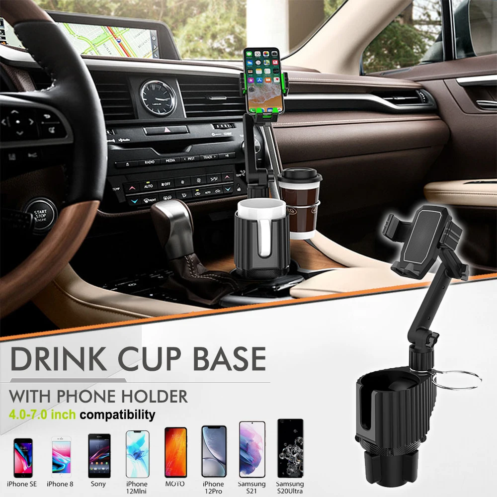 Auto Tasse Halter Trinkflasche Halter Handy Ständer Organizer Handy Halterung für Auto Auto Innen Zubehör Image