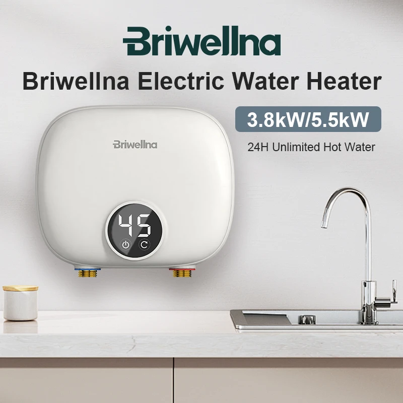 Briwellna Mini-Elektro-Warmwasserbereiter, 110 V/220 V, unter der Waschbecken, sofortiger Warmwasser-Übertragungs-Durchlauferhitzer Image