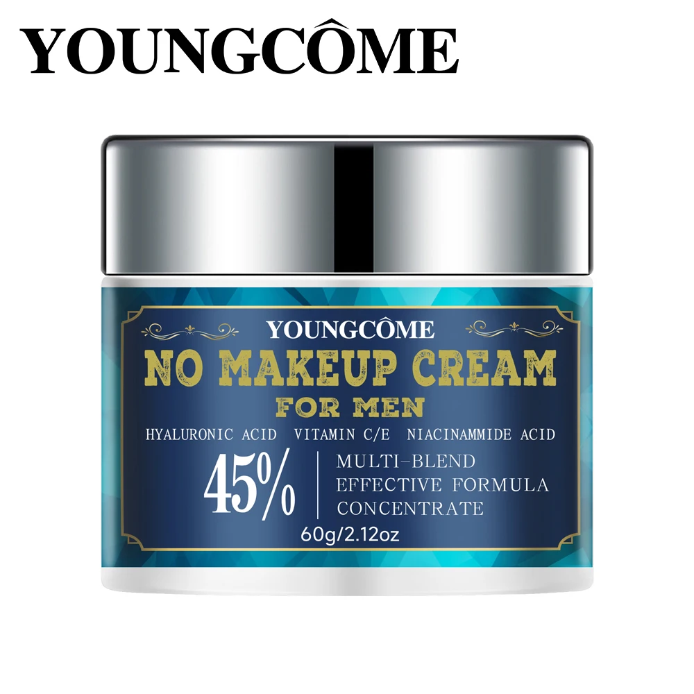 Mann, eine feuchtigkeitsspendende Gesichtsbeleuchtungscreme, die Poren und feine Falten verbirgt. Anti-Aging Firming Lifting Fade Fine Lines Whitening Image