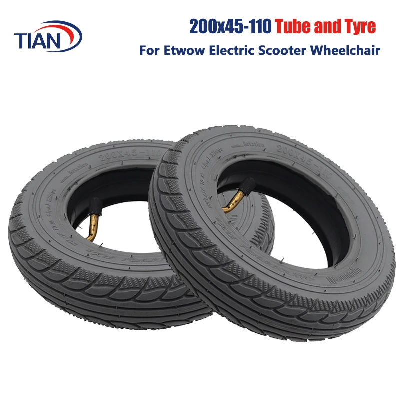 200x45-110 Innen schlauch Außen reifen für 8 Zoll etwow Elektro roller Rollstuhl Kinderwagen 8x1 1/4 Reifen teile Image